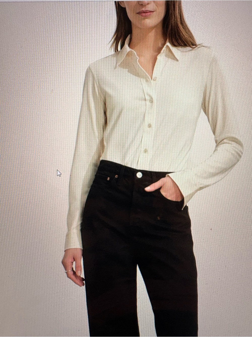 Buck Mason Cream Button-Front Long-Sleeve Shirt